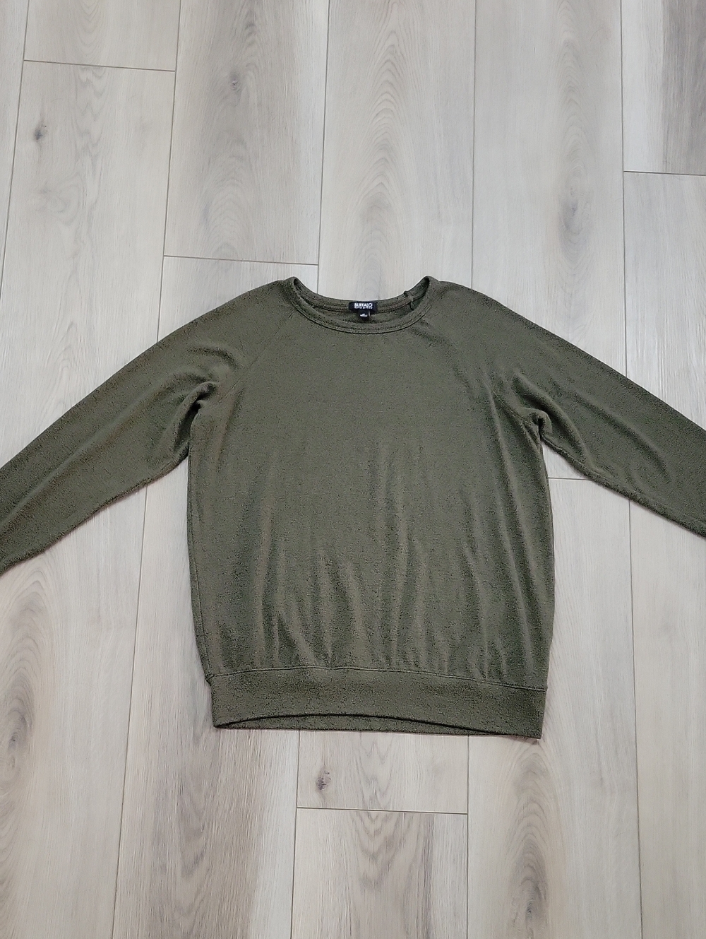 Buffalo David Bitton Olive Green Crewneck Sweater